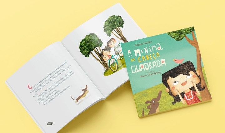 a menina da cabeça quadrada